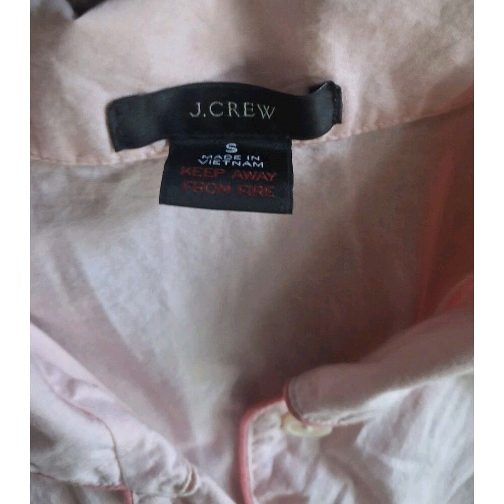 J.Crew Classic Pajama Set Size Small Soft Pink Cotton Short Sleeve Minimalist - Picture 5 of 8